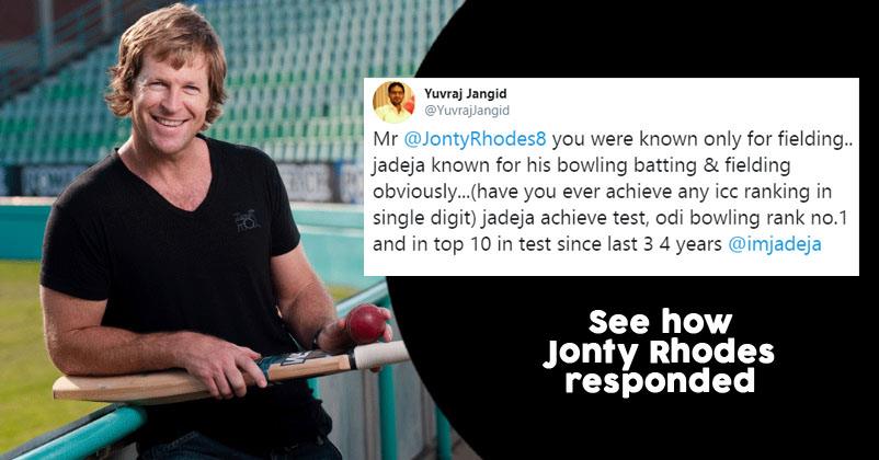 Jonty Rhodes Shut A Troll Who Tried To Show Him Less Capable Than Jadeja In The Coolest Way RVCJ Media
