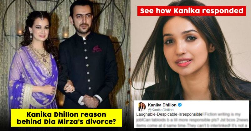 Kanika Dhillon Shuts Down Rumours Of Relationship With Dia’s Husband. This Is What Dia Tweeted RVCJ Media