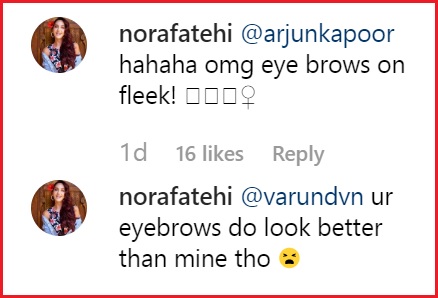 Arjun Kapoor Trolls Varun Dhawan For His Eyebrows In Latest Selfie, Nora Fatehi Joins Him RVCJ Media