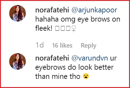 Arjun Kapoor Trolls Varun Dhawan For His Eyebrows In Latest Selfie, Nora Fatehi Joins Him - RVCJ Media