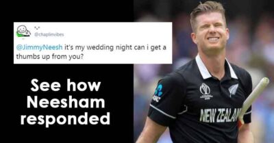 Fan Asked Jimmy Neesham For A Thumbs Up For Wedding Night, Got An Epic Response From Him RVCJ Media