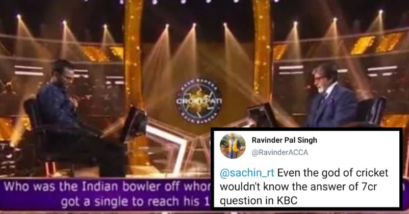Twitter Believes That Harsh Bhogle & Sachin Tendulkar Can't Answer KBC's Jackpot Question RVCJ Media