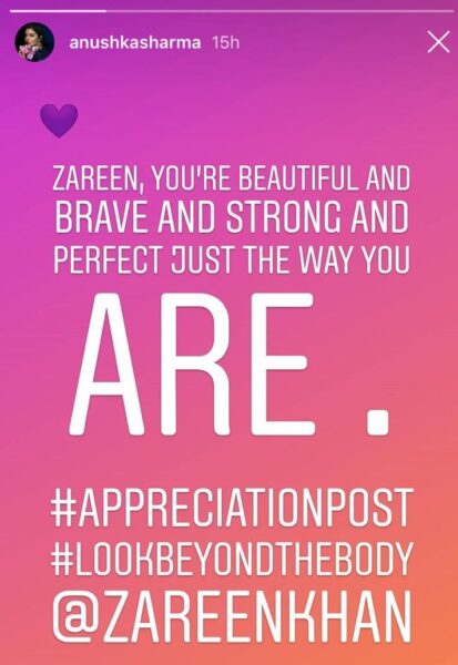 Trollers Body-Shame Zareen Khan For Her Stretch Marks. Anushka Sharma Responds With A Perfect Reply - RVCJ Media