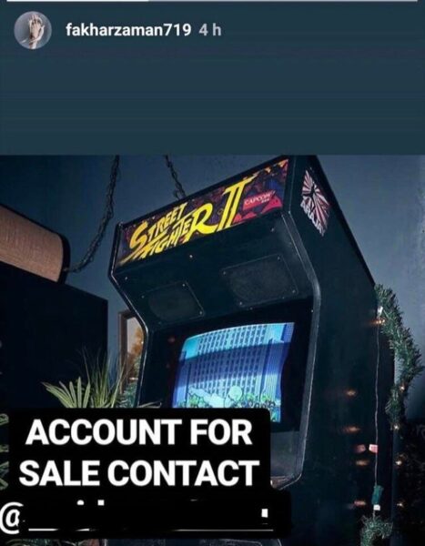 Someone Hacked Pakistani Cricketer Fakhar Zaman’s Instagram Account & Put It Up For Sale - RVCJ Media