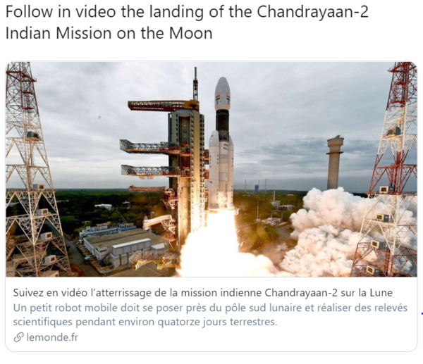 Chandrayaan- 2 : 'A Broken Dream' See How Foreign Media reported The Moon Landing - RVCJ Media