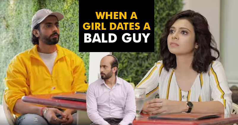 girl and bald guy