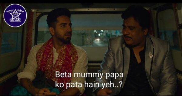 Maharashtra Police Used Shubh Mangal Zyada Savdhaan Meme To Promote Road Safety & It’s Bang On - RVCJ Media
