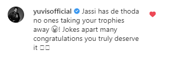 Yuvraj Singh Had A Cheeky Reply To Bumrah's Instagram Post - RVCJ Media