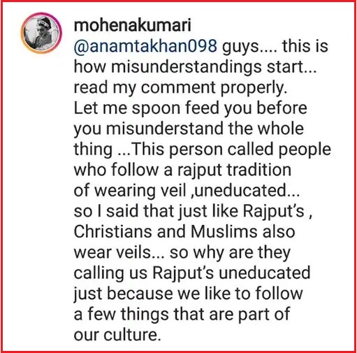 Yeh Rishta Fame Mohena Kumari Gave Apt Reply To Hater Who Trolled Her For Veil During Wedding - RVCJ Media