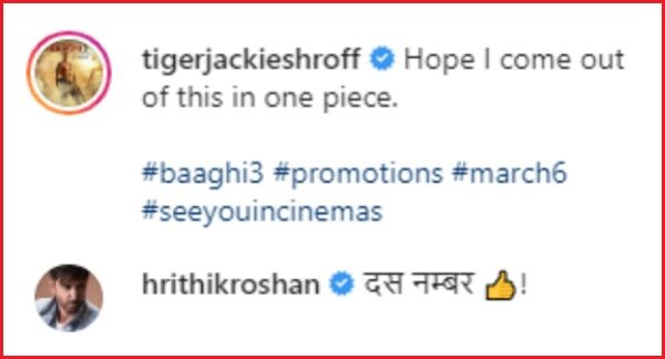 Tiger Shroff Shows Off His Chiselled Body, Gets The Best Reaction From Hrithik Roshan - RVCJ Media