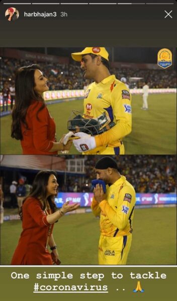 Harbhajan Shared A Meme Featuring Him, Dhoni & Preity Zinta To Ask People To Avoid Handshakes - RVCJ Media