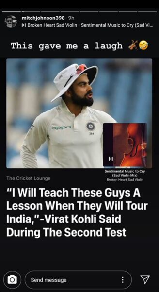 Remember Kohli Said “Dikha Doonga” After Losing 2nd Test To NZ? Mitchell Johnson Reacted To It - RVCJ Media
