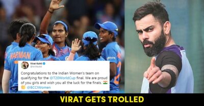 Virat Congratulated Women’s Team For Reaching ICC T20 WC finals, Twitter Called Him Panauti RVCJ Media