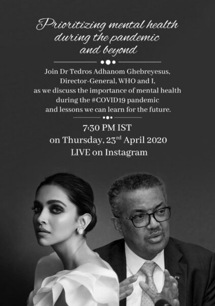 Deepika Padukone Trolled For Collaborating With WHO Chief Over Mental Health Issues - RVCJ Media