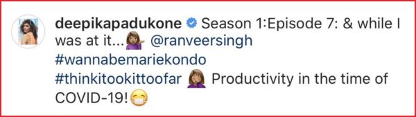 Ranveer Reacted To Wife Deepika’s “Husband” Post & Fans Just Can’t Miss His Comment - RVCJ Media
