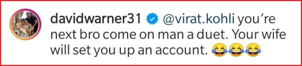 David Warner Asks Virat Kohli To Join TikTok, “Your Wife Anushka Will Set You Up An Account” RVCJ Media