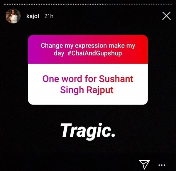 Kajol’s Response To Fan Who Asked One Word For Sushant Singh Rajput Will Make You Emotional - RVCJ Media