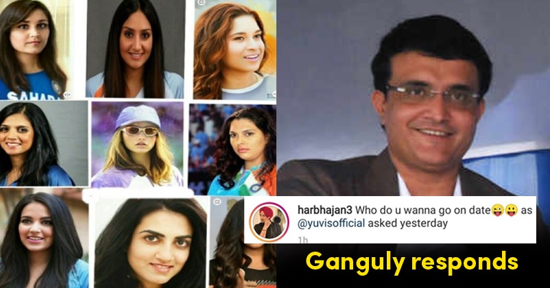 Ganguly Has A Funny Reaction Over Harbhajan’s Post On Female Versions Of Cricketers & Dating RVCJ Media