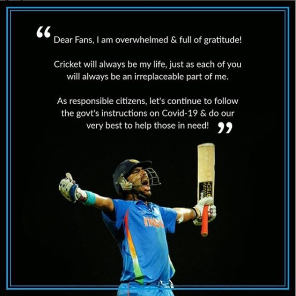 Yuvraj Singh Thanks Fans In His Retirement Anniversary Post, This Is How Kim Sharma Reacts - RVCJ Media