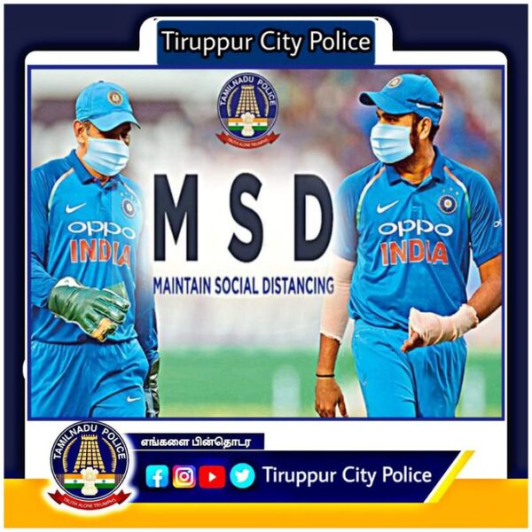 Tamil Nadu Police Uses MS Dhoni To Spread Awareness Amid Coronavirus & It’s Bang On - RVCJ Media