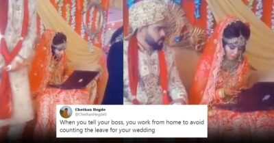 Bride Working On Laptop At Wedding While Groom Looking At Her Sparks Funny Reactions On Twitter RVCJ Media