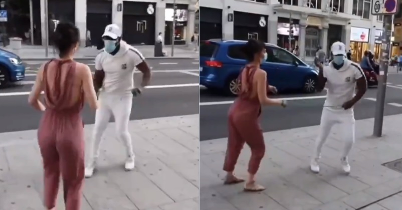 Couple Wears Mask & Performs Salsa Using Rope For Social Distancing, Video Goes Viral RVCJ Media