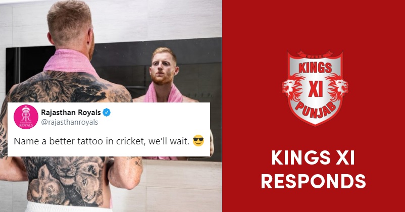 RR Shares Ben Stokes’ Tattoo Pic & Asks To Name A Better Tattoo, KXIP Has An Epic Yet Apt Reply RVCJ Media