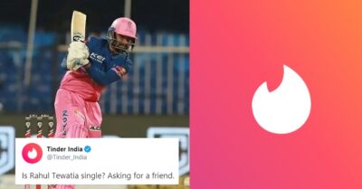 “Is Rahul Tewatia Single?” Asks Tinder India Hilariously, Gets Reply From Rajasthan Royals RVCJ Media