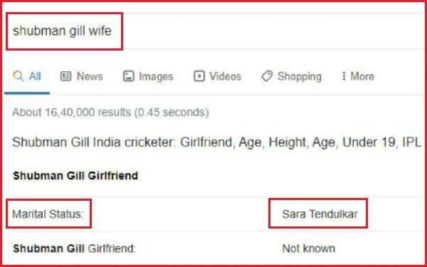 Here Is Why Google Search Is Showing Sara Tendulkar As Shubman Gill’s Wife - RVCJ Media