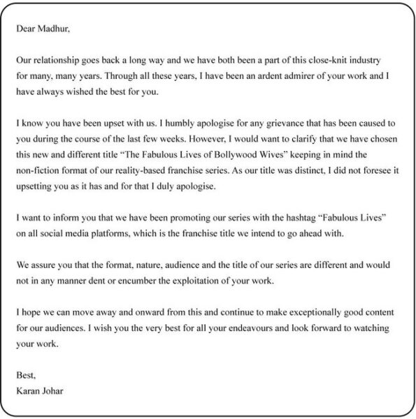 Madhur Bhandarkar Responds To Karan Johar’s Apology Tweet Over His New Web Series’ Title - RVCJ Media