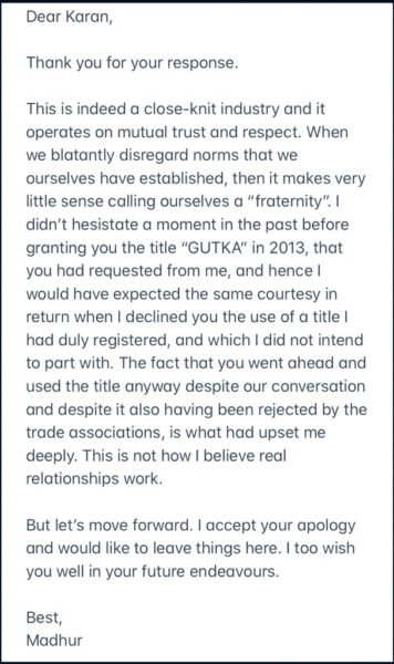 Madhur Bhandarkar Responds To Karan Johar’s Apology Tweet Over His New Web Series’ Title - RVCJ Media