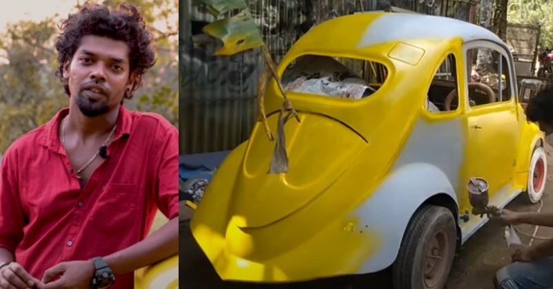 Kerala Guy Assembled His Own Volkswagen Beetle From Scrap Materials In 6 Months In Just Rs 40K RVCJ Media