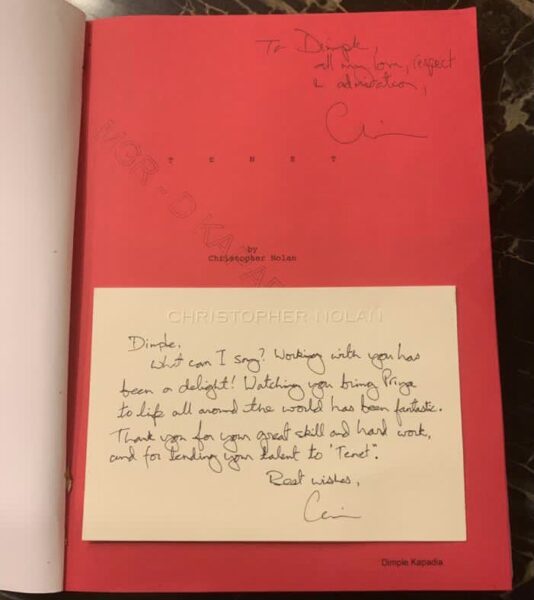 Proud Son-In-Law Akshay Kumar Posts Christopher Nolan’s Handwritten Letter To Dimple Kapadia - RVCJ Media