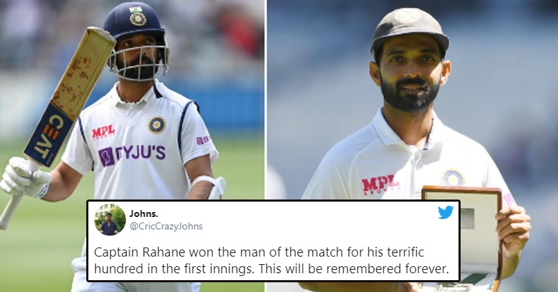 Ajinkya Rahane Becomes Internet’s New Hero After Historic Win In Boxing Day Test In INDvsAUS RVCJ Media