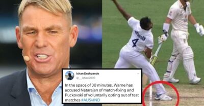 Shane Warne Targets Natarajan For Throwing No-Balls, Gets Mercilessly Slammed By Indian Fans RVCJ Media