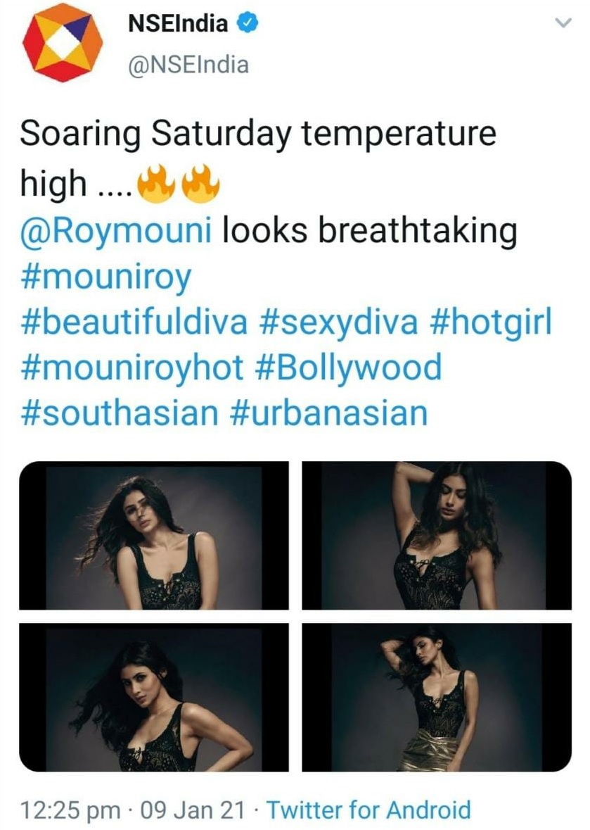 National Stock Exchange Tweeting Hot Pics Of Mouni Roy & Deleting Later Sparks Meme Fest RVCJ Media