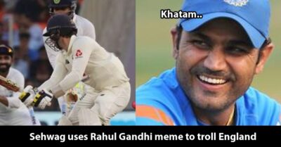 “Khatam Tata, Bye-Bye” Sehwag Trolls England Batsmen With Rahul Gandhi’s Famous Meme RVCJ Media