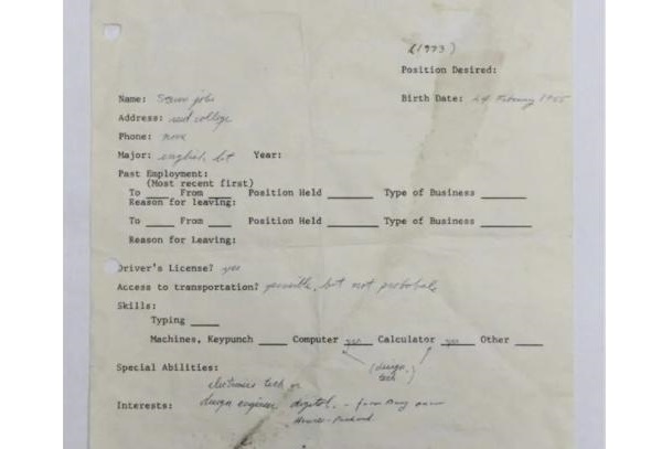 Steve Jobs’ Handwritten Job Application That He Wrote In 1973 To Get Auctioned - RVCJ Media