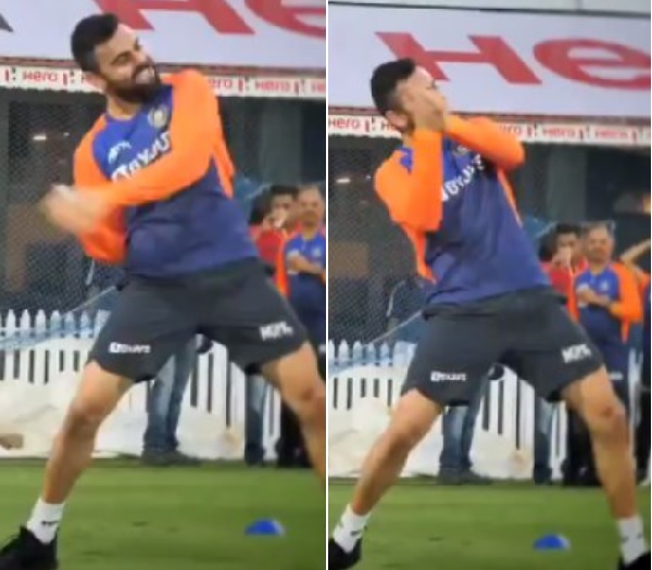 Virat Kohli Mimics Dhoni’s Iconic Helicopter Shot During Practice, BCCI Shares Video RVCJ Media