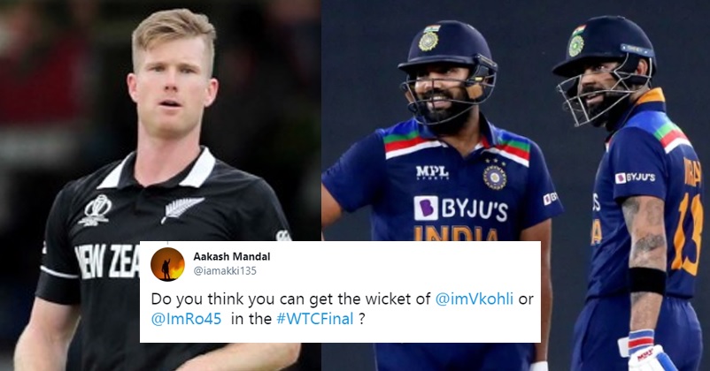 Jimmy Neesham Responds To Fan Who Asks, “Can You Get Wicket Of Virat Or Rohit In WTC Final?” RVCJ Media