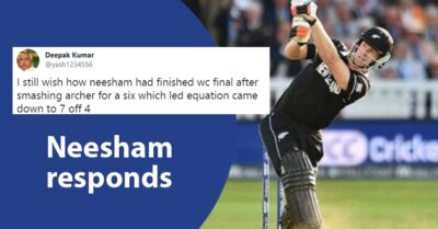 Jimmy Neesham Responds To Fan Who Reminds Him Of Painful 2019 WC Final Against England RVCJ Media
