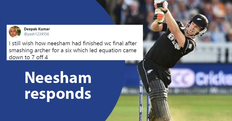 Jimmy Neesham Responds To Fan Who Reminds Him Of Painful 2019 WC Final Against England RVCJ Media