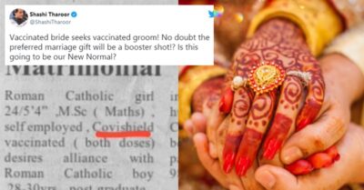 Shashi Tharoor Shares Matrimonial Ad Of Bride Seeking Fully Vaccinated Groom, Gets Trolled RVCJ Media