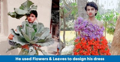 Village Boy’s Unique Talent Of Recreating Celeb Looks With Flowers & Leaves Made Him Walk The Ramp RVCJ Media