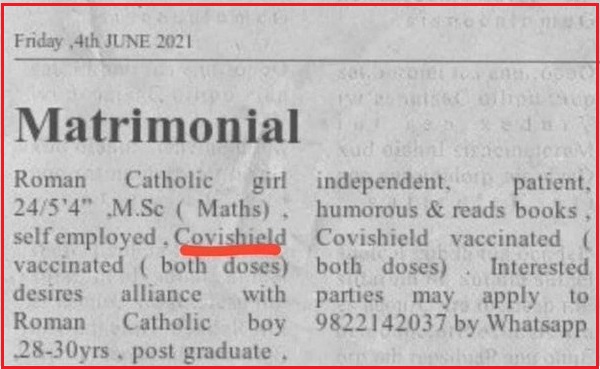 Shashi Tharoor Shares Matrimonial Ad Of Bride Seeking Fully Vaccinated Groom, Gets Trolled - RVCJ Media