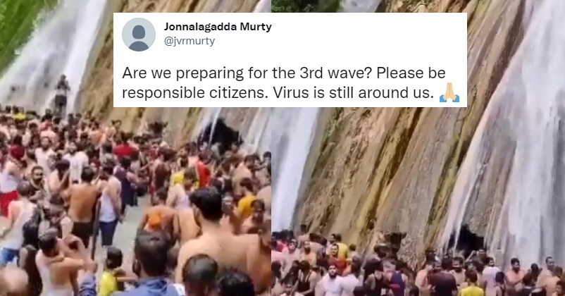 Angry Twitter Slams Tourists Crowding Mussoorie’s Kempty Falls With No Mask Or Social Distancing RVCJ Media