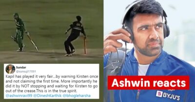 Ashwin Takes A Funny Dig At Twitter User Who Tries To Target Him Over Mankading Incident RVCJ Media