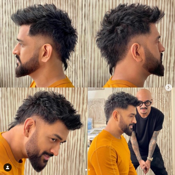 Dhoni New Hairstyle  Mahindra Singh Dhoni New Look With New Haircut  धन  क नय हयरकट फर नए लक म नजर आए एमएस धन इस बर बदल हयरसटइल