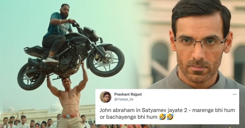 Memers Troll John Abraham’s Triple Role & Highly Illogical Action Scenes In Satyameva Jayate 2