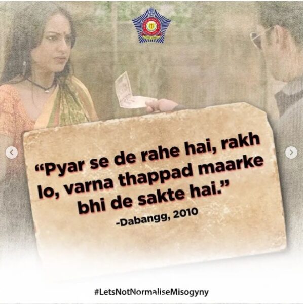 Mumbai Police Calls Out Misogynist Bollywood Scenes, “Kabir Singh” Gets Mentioned Twice - RVCJ Media